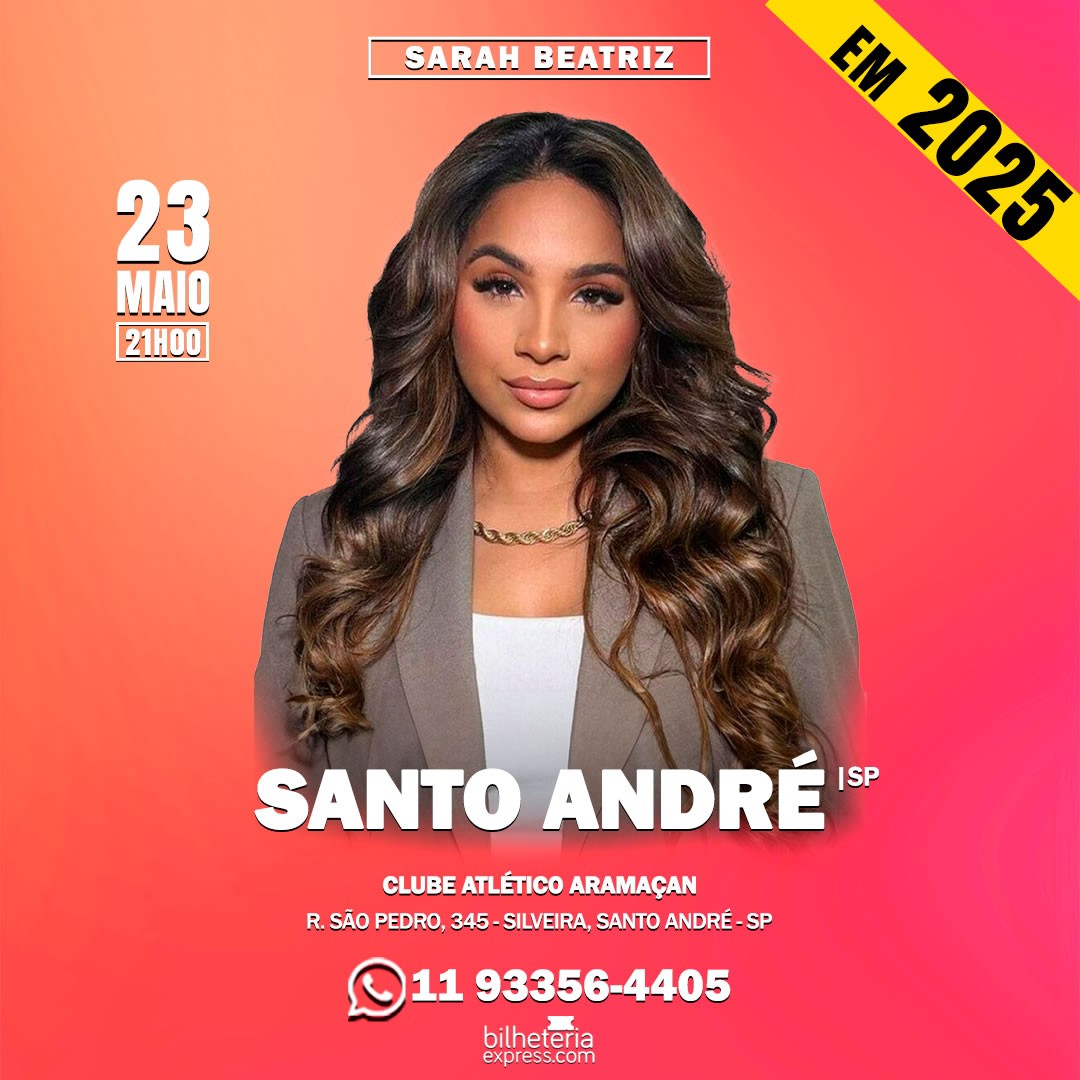 Sarah Beatriz em Santo André