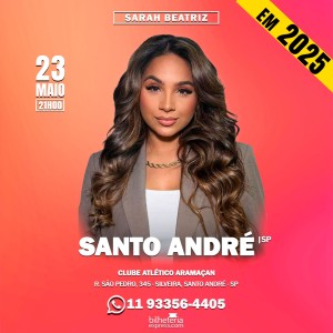 Sarah Beatriz em Santo André